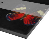 Rotes und schwarzes Schmetterlingsmuster Schneidebrett (Ecke)