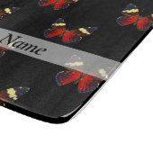 Rotes und schwarzes Schmetterlingsmuster Schneidebrett (Ecke)