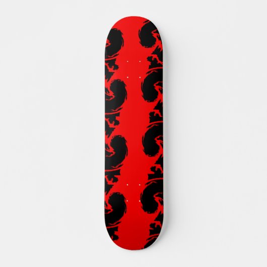 ROTES und SCHWARZES Skateboard (Vorne)