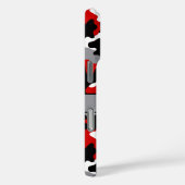 Rotes und schwarzes Tarnmuster personalisiert Case-Mate iPhone Hülle (Rückseite / Rechts)