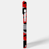Rotes und schwarzes Tarnmuster personalisiert Case-Mate iPhone Hülle (Rückseite / Links)