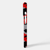 Rotes und schwarzes Tarnmuster personalisiert Case-Mate iPhone Hülle (Rückseite / Links)