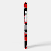 Rotes und schwarzes Tarnmuster personalisiert Case-Mate iPhone Hülle (Rückseite / Links)