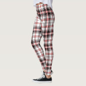 Rotes und schwarzes Tartan-Muster Leggings (Links)