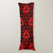 Rotes und schwarzes Tiefenblut Seitenschläferkissen (Vorderseite Vertikal)