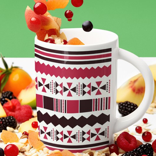 Rotes und schwarzes Tribal-Muster Kaffeetasse