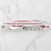 Rotes und schwarzes Tribal-Muster Kellnermesser (Vorderseite)