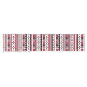 Rotes und schwarzes Tribal-Muster Kurzer Tischläufer (Horizontal)