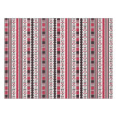 Rotes und schwarzes Tribal-Muster Tischdecke (Vorderseite (Horizontal))