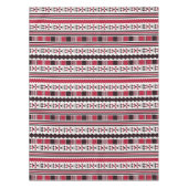 Rotes und schwarzes Tribal-Muster Tischdecke (Vorderseite)