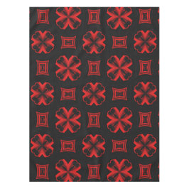 Rotes und schwarzes X und quadratisches Kaleidosko Tischdecke