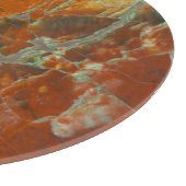 Rotes und vergoldetes Holz Schneidebrett (Ecke)