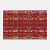 Rotes und weißes Blumendesign Geschenkpapier Set (Vorderseite 2)