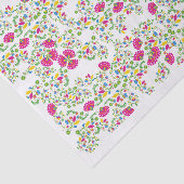 Rotes und weißes Blumendesign Seidenpapier (Ausschnitt)