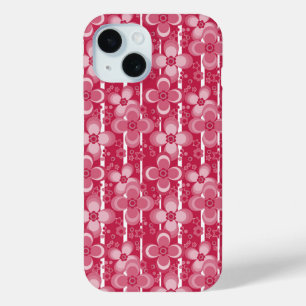 Rotes und weißes Blumenmuster Case-Mate iPhone Hülle