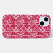 Rotes und weißes Blumenmuster Case-Mate iPhone Hülle (Rückseite (Horizontal))