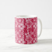 Rotes und weißes Blumenmuster Kaffeetasse (VorderseiteRechts)