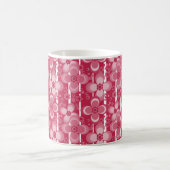 Rotes und weißes Blumenmuster Kaffeetasse (Mittel)