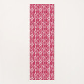 Rotes und weißes Blumenmuster Yogamatte (Vorderseite)