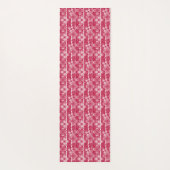 Rotes und weißes Blumenmuster Yogamatte (Rückseite)