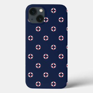 Rotes und weißes Bojen-Muster Case-Mate iPhone Hülle