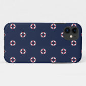 Rotes und weißes Bojen-Muster Case-Mate iPhone Hülle (Rückseite (Horizontal))