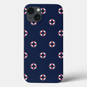 Rotes und weißes Bojen-Muster Case-Mate iPhone Hülle