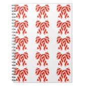 Rotes und weißes Bow-SpiralNotebook Notizblock (Vorderseite)