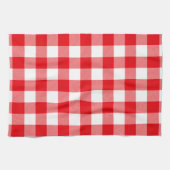 Rotes und weißes Büffel-Karo-Muster Geschirrtuch (Horizontal)