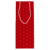 Rotes und weißes Button Polka Docks Weihnachten Geschenktüte Für Weinflaschen (Rückseite)