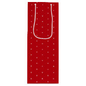 Rotes und weißes Button Polka Docks Weihnachten Geschenktüte Für Weinflaschen (Vorderseite)