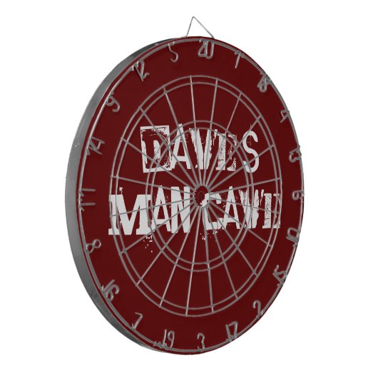 Rotes und weißes Dart Board Dartscheibe (Vorderseite Links)