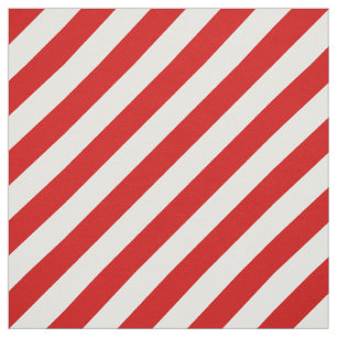 Rotes und weißes diagonales Streifen-Muster Stoff