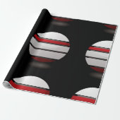 rotes und weißes Fadenstoppapier Geschenkpapier (Ungerollt)