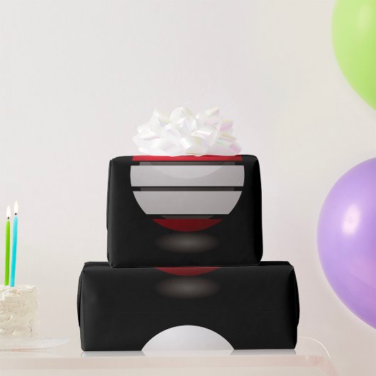 rotes und weißes Fadenstoppapier Geschenkpapier