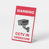 Rotes und weißes, feines Warnsystem-Metall A-Rahme Sockelschild (Vorderseite)