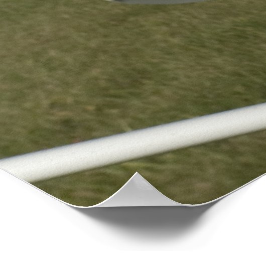 Rotes und Weißes Flugzeug Poster (Ecke)