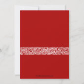 Rotes und weißes Foto Abschluss Einladung (Rückseite)
