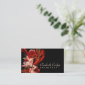 Rotes und weißes Fraktal Visitenkarte (Stehend Vorderseite)