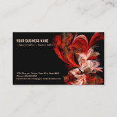 Rotes und weißes Fraktal Visitenkarte (Rückseite)