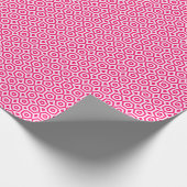 rotes und weißes geometrisches Muster Geschenkpapier (Ecke)