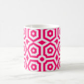 rotes und weißes geometrisches Muster Kaffeetasse (Mittel)