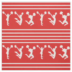 Rotes und weißes gestreiftes Cheerleading oder Po Stoff