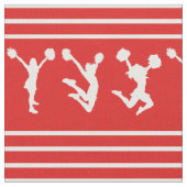 Rotes und weißes gestreiftes Cheerleading oder Pom Stoff (Nahaufnahme)