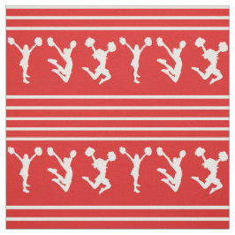 Rotes und weißes gestreiftes Cheerleading oder Pom Stoff