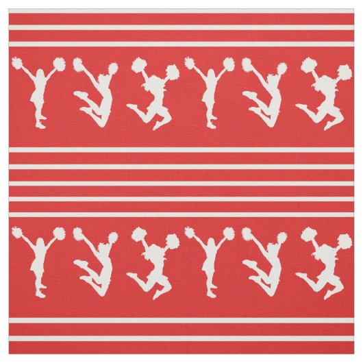 Rotes und weißes gestreiftes Cheerleading oder Pom Stoff (Muster)