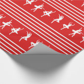 Rotes und weißes gestreiftes geschenkpapier (Ecke)