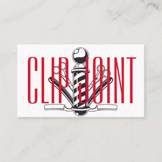 Rotes und weißes gestreiftes w/BarberPole, gerades Visitenkarte (Vorderseite)