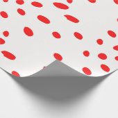 Rotes und weißes gestricheltes Urlaubspapier Geschenkpapier (Ecke)