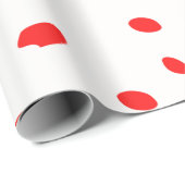Rotes und weißes gestricheltes Urlaubspapier Geschenkpapier (Rolleneckpunkt)